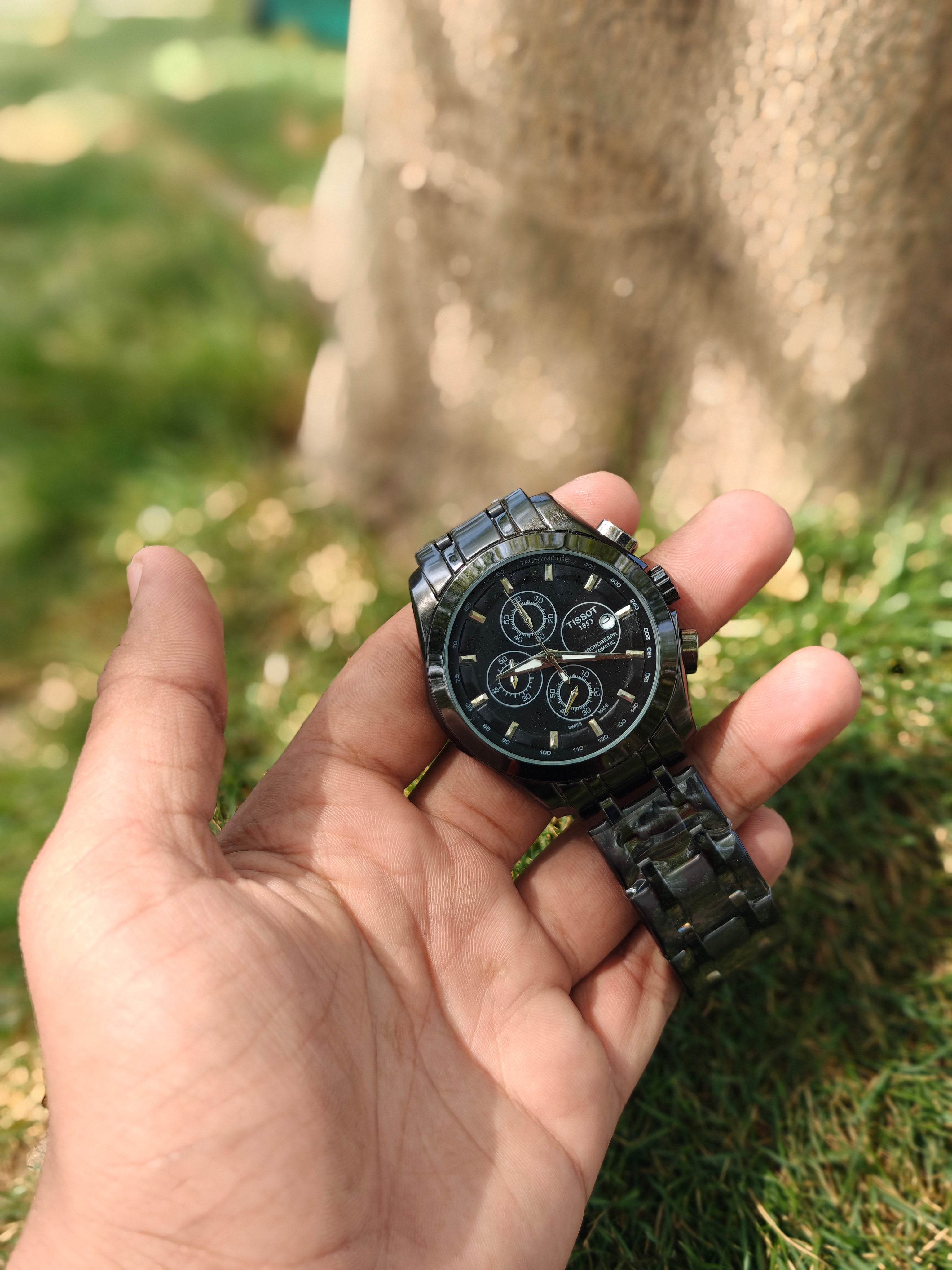 Tissot Style Chronograph – All-Black Stealth Edition Sports Quartz
