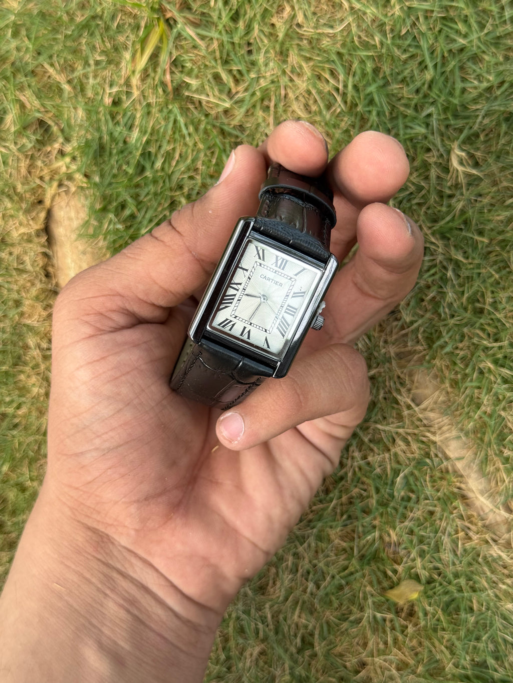 Cartier Tank Noir – Stealth Black Case & Classic Roman Dial Men's Watch