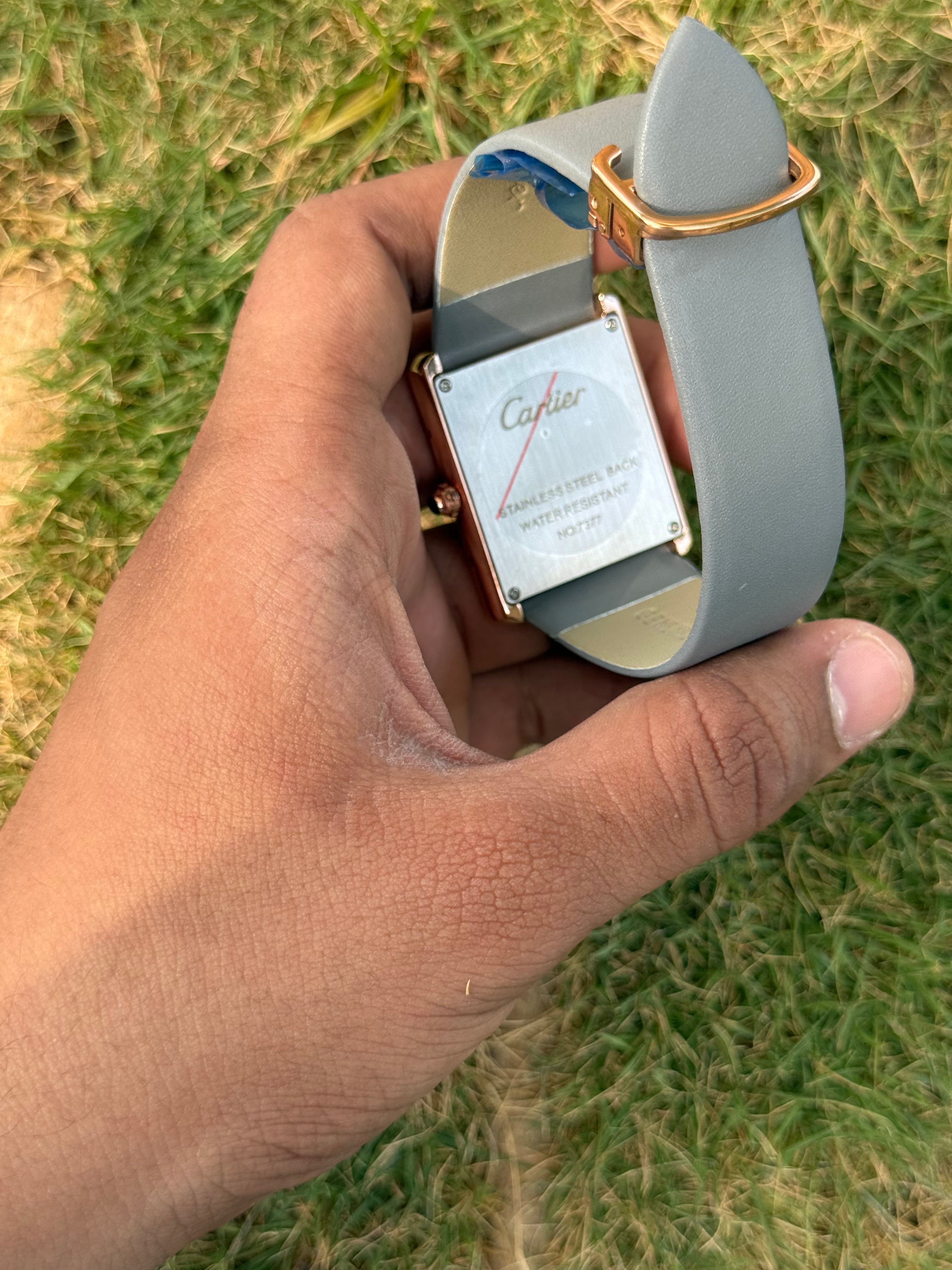 Cartier Tank Must – Monochrome Slate Grey & Rose Gold - Men's Watch