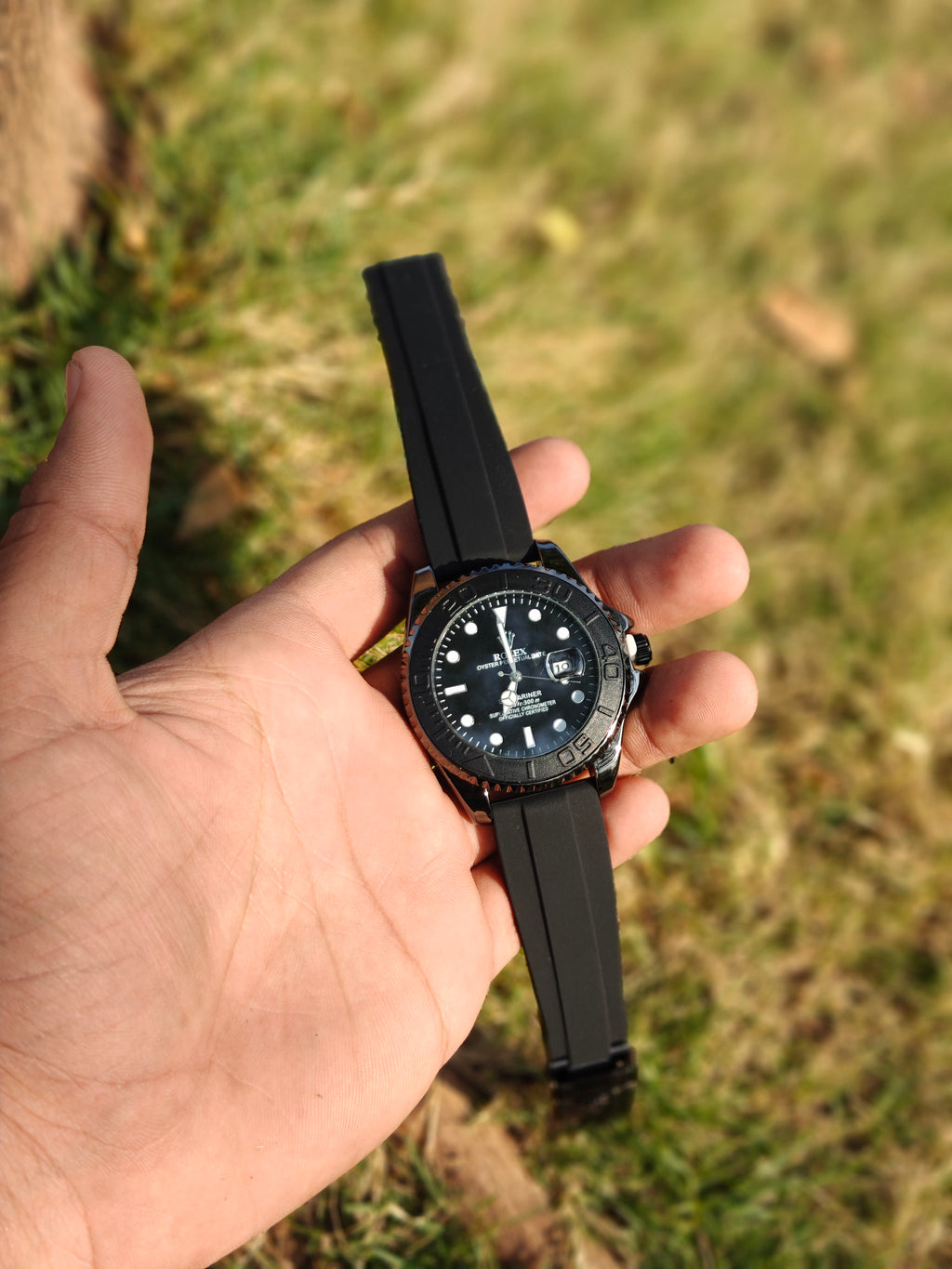 Rolex Oyster Perpetual Date – Blackout Diver Style (Custom Black Edition)