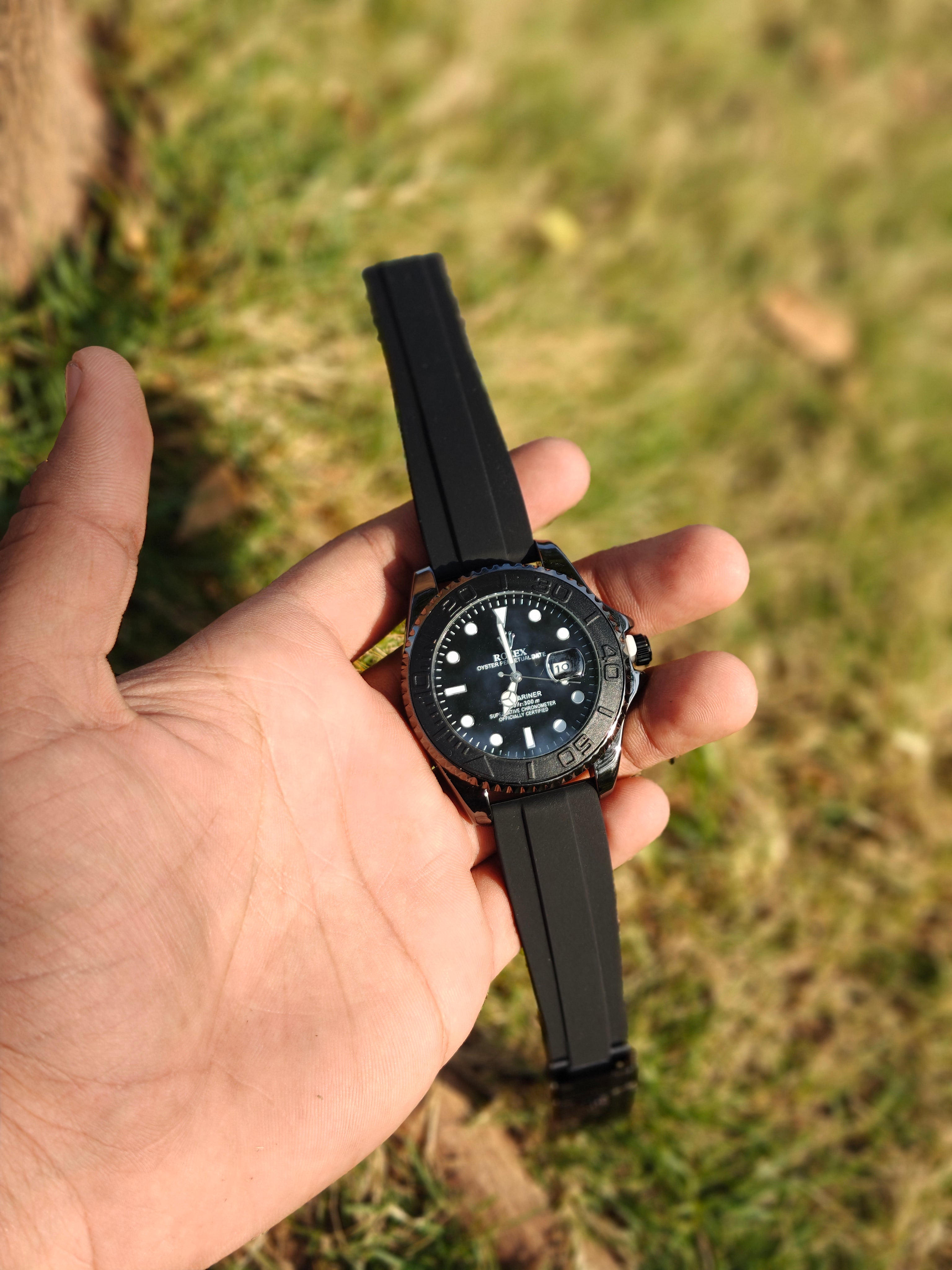 Rolex Oyster Perpetual Date – Blackout Diver Style (Custom Black Edition)