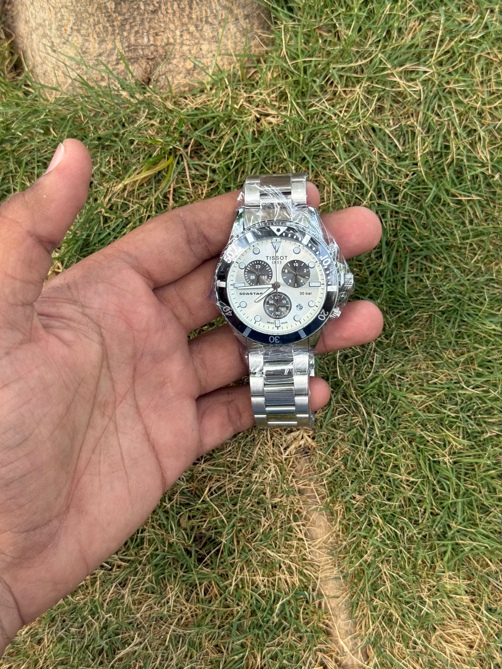 Tissot Seastar 1000 Chronograph – Silver Steel & Panda Dial Men's Watch