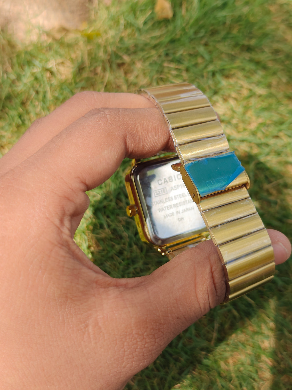 Casio Style Retro Square Moonphase – Full Gold Vintage Edition (Quartz)
