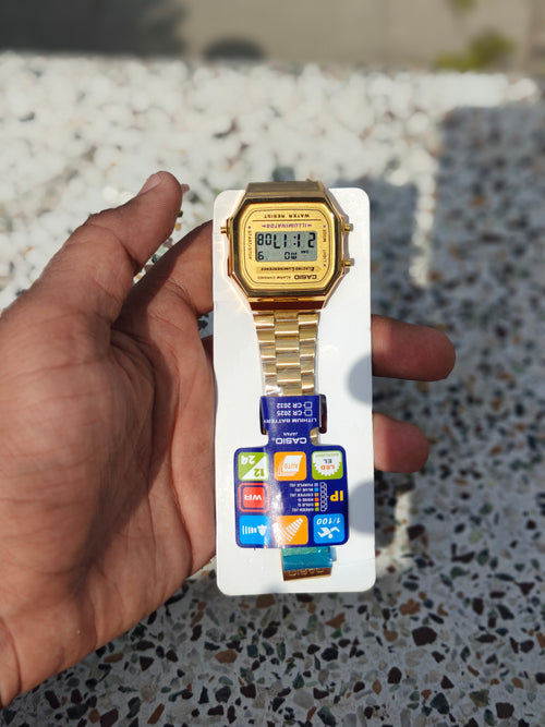 Casio Vintage Style Digital – Full Gold Retro Classic Edition