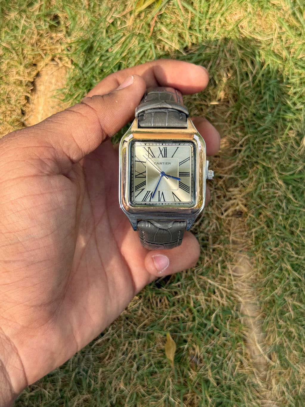 Cartier Santos Dumont – Dual-Tone Executive & Slate Grey Leather - Men's Watch