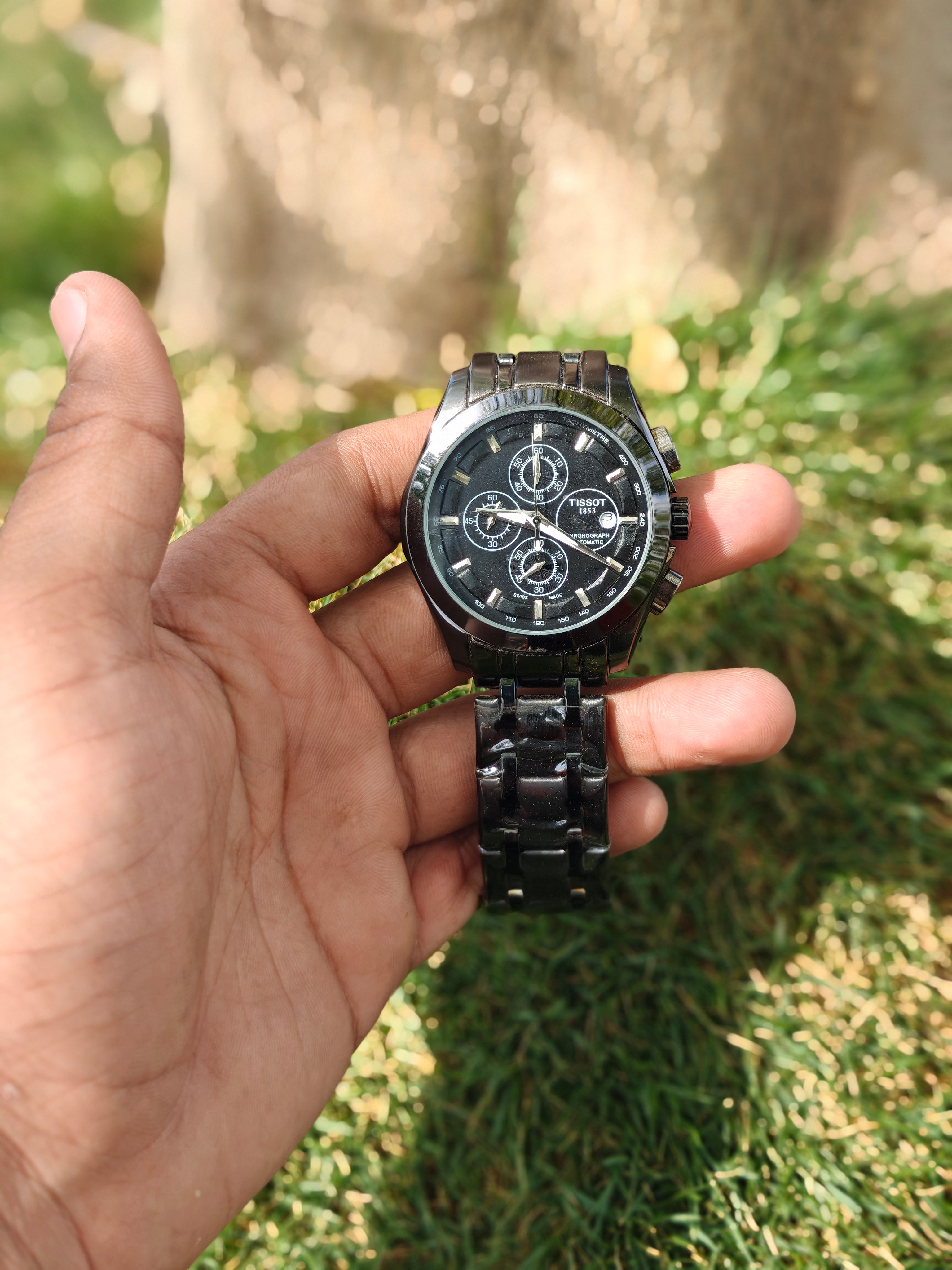 Tissot Style Chronograph – All-Black Stealth Edition Sports Quartz