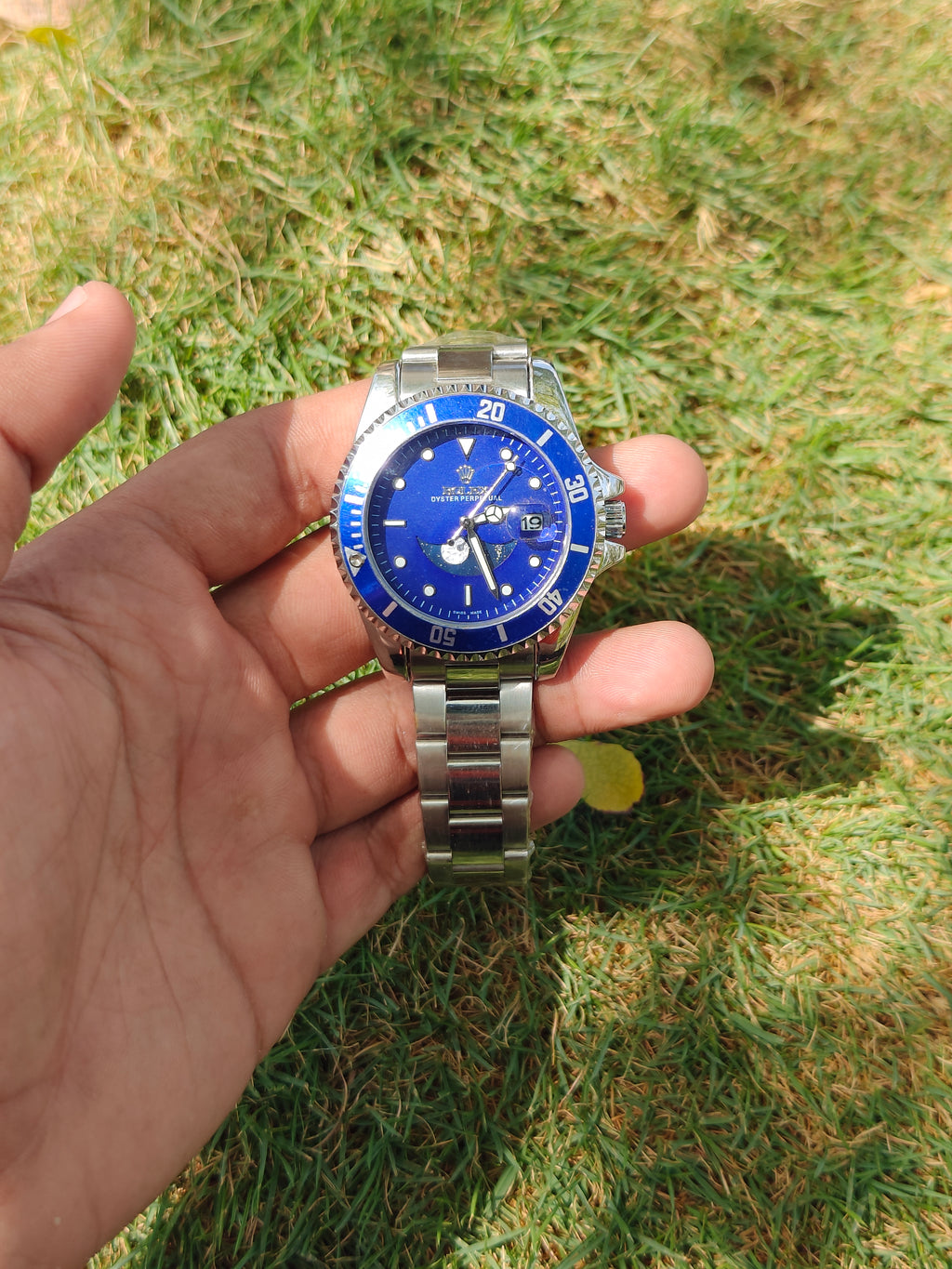 Rolex Submariner Style Diver – All Steel with Royal Blue Dial (Quartz)