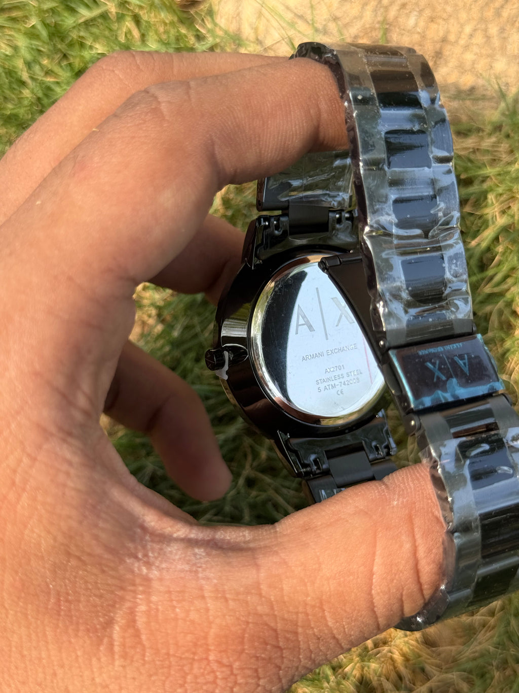 Armani Exchange Stealth – Matte Gunmetal & Sunburst Onyx Dial Men's Watch