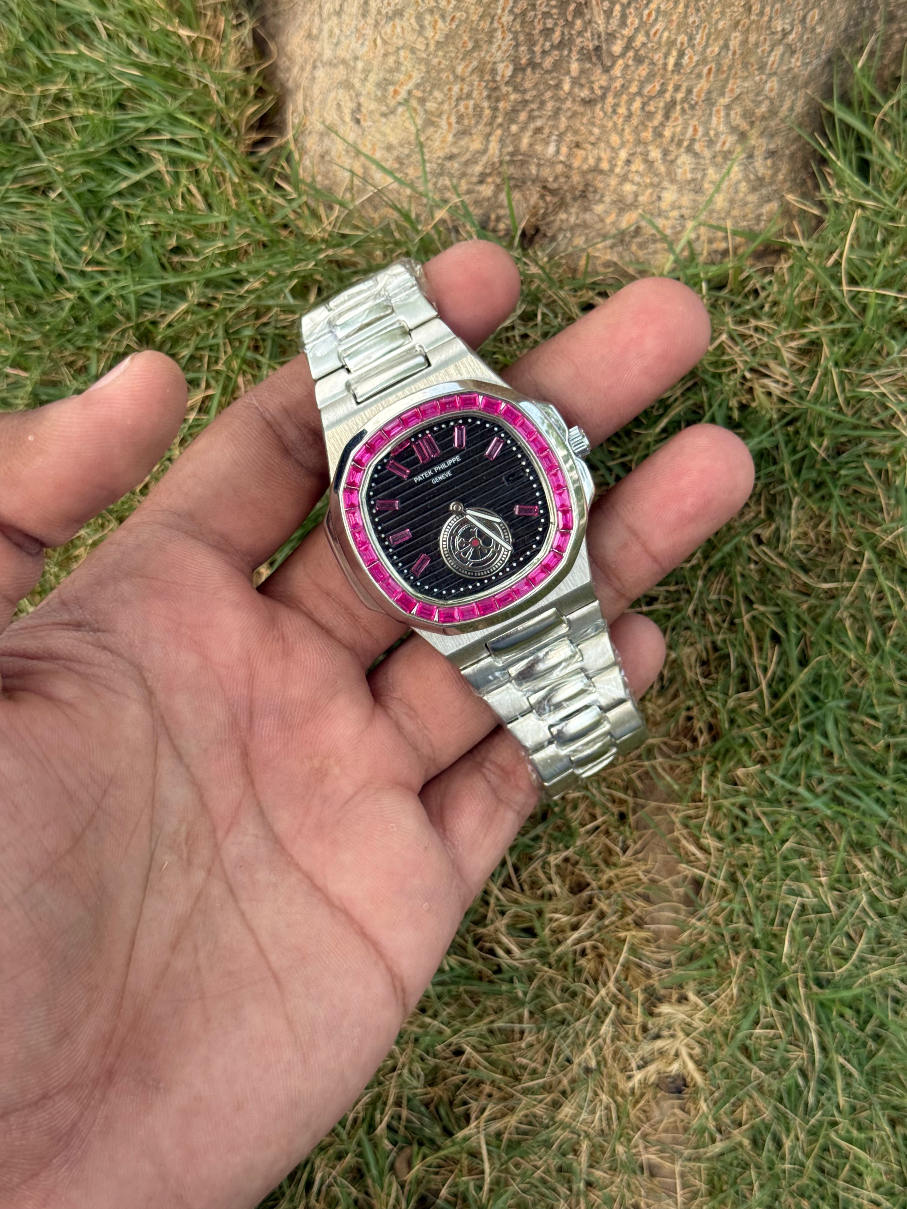 Patek Philippe Nautilus – Custom Ruby Bezel & Tourbillon Edition