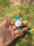 Rolex Day-Date President Style – Full Gold with Silver Dial (Quartz)