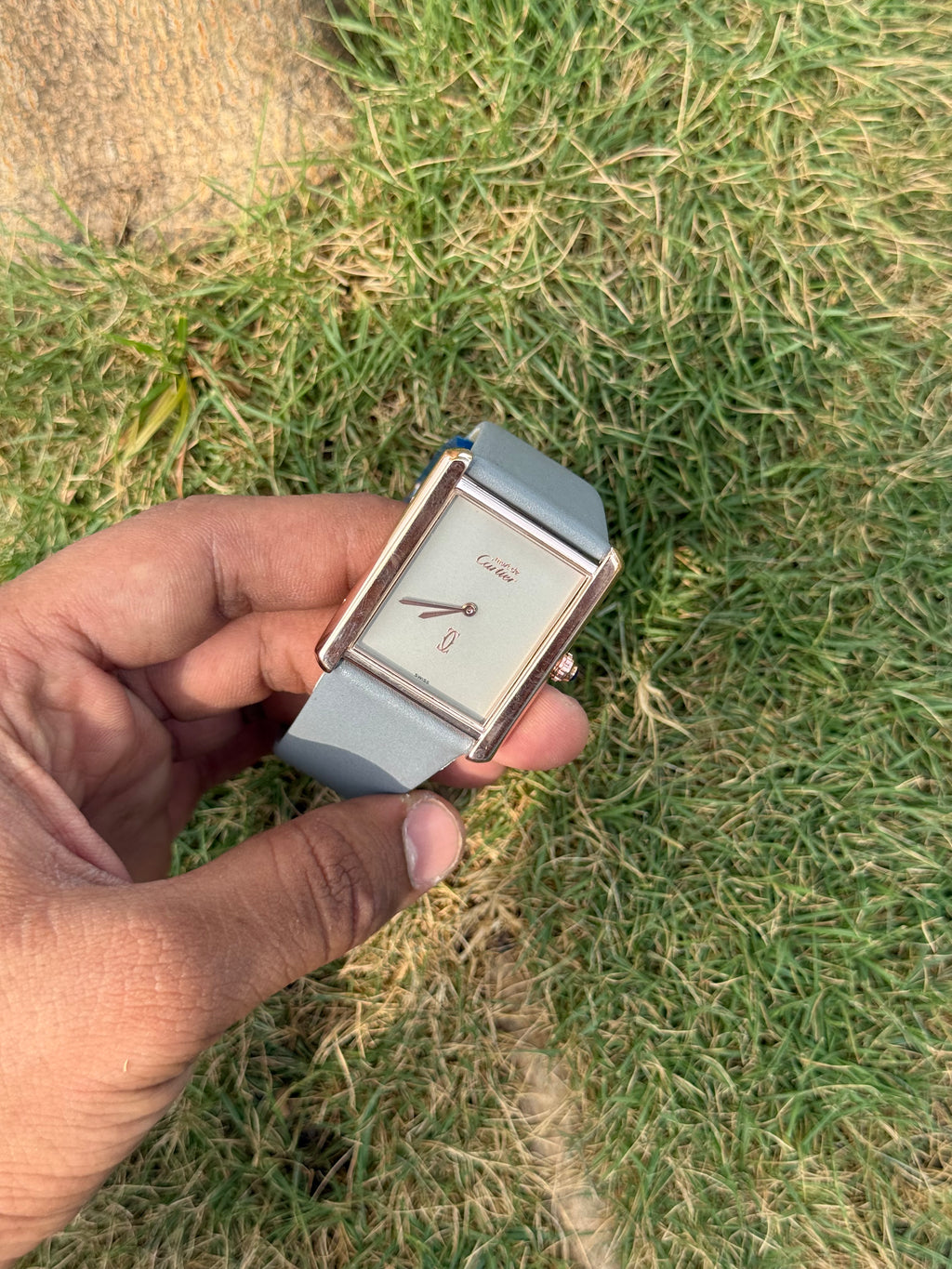 Cartier Tank Must – Monochrome Slate Grey & Rose Gold - Men's Watch