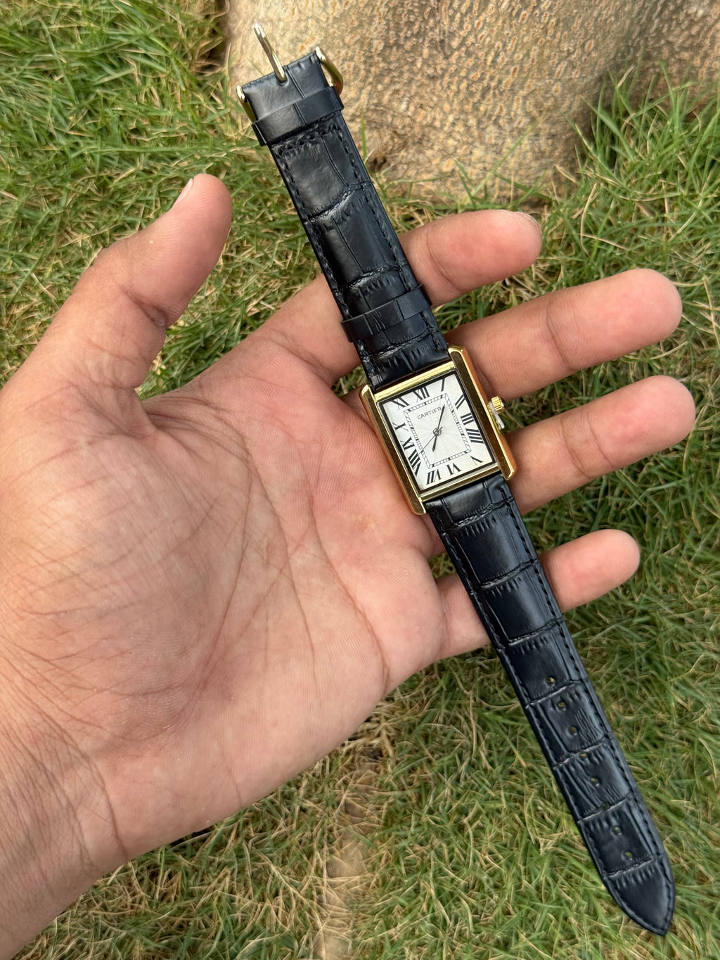 Cartier Tank Classic – Old-Money Gold & Black Croc Leather - Men's Watch