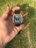 Cartier Santos Dumont – Dual-Tone Luxury & Obsidian Black Dial Men's - Watch