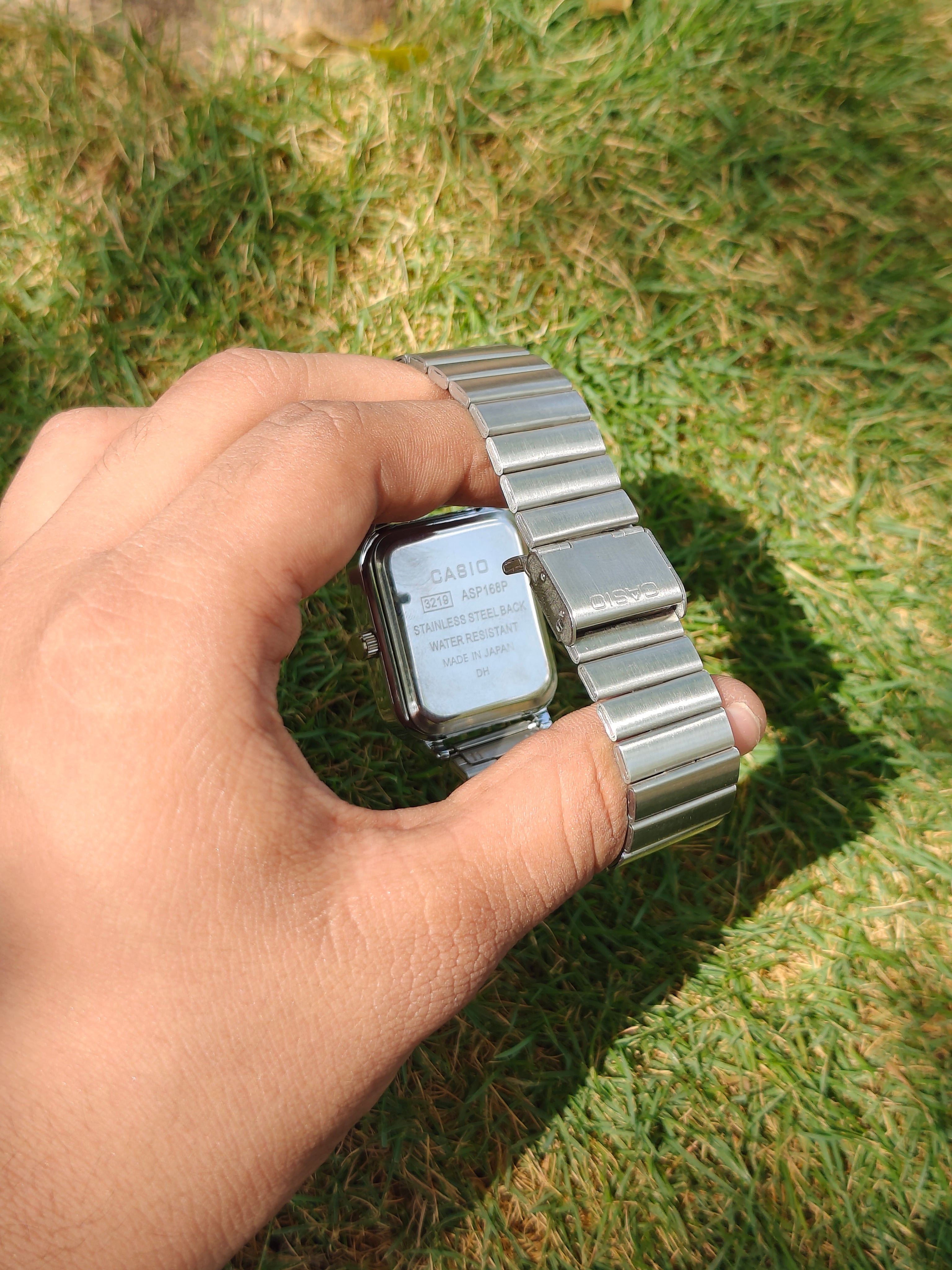 Casio Style Retro Square Moonphase – Full Silver Vintage Edition (Quartz)