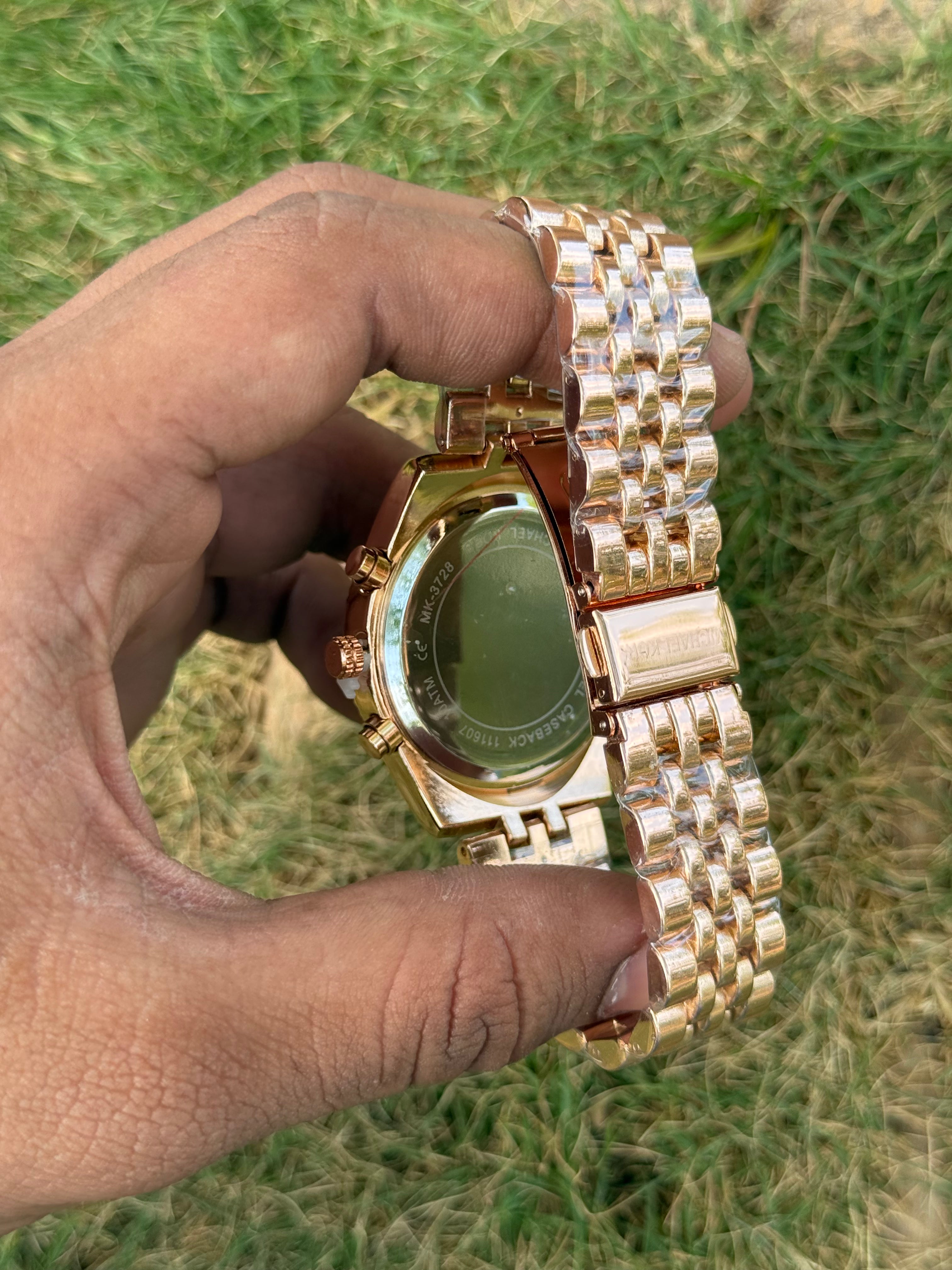 Michael Kors Style Ritz Chronograph – Full Rose Gold & Emerald Green Premium Women's Watch (Quartz)